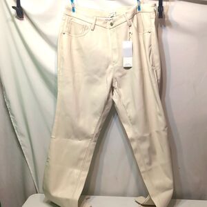 Women's Good American bone faux leather cruelly free pants size 16